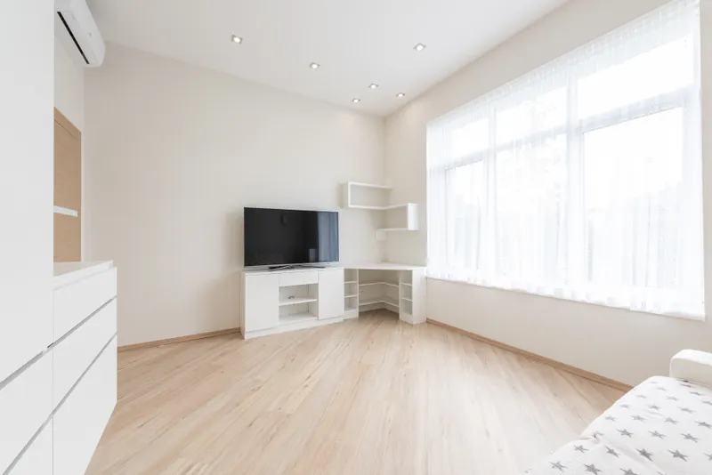 Modern wall-mounted TV unit with storage